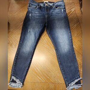 Studio Blue Skinny Distressed Ankle Stretch Jeans Medium Wash Women's Size 32